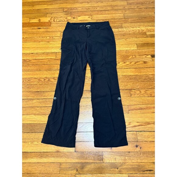 Eddie Bauer Travex Womens Hiking Pants Size 4 Black Stretch Nylon Straight Leg - Picture 1 of 5